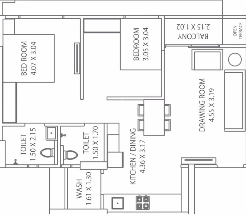 2 BHK Flat in Trinath Madhav Heights in Ranip, Ahmedabad - Image 922022
