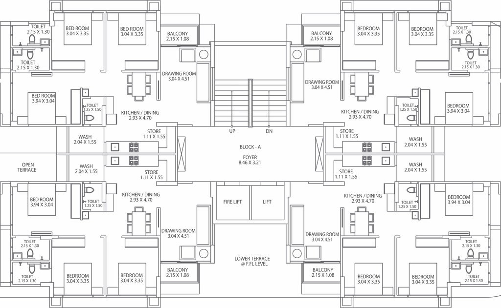 Floor Plan of Trinath Madhav Heights in Ranip, Ahmedabad - Image 412024