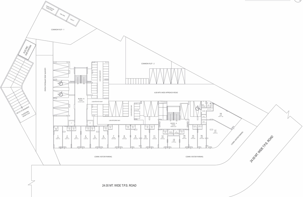Master Plan of Trinath Madhav Heights in Ranip, Ahmedabad - Image 412023
