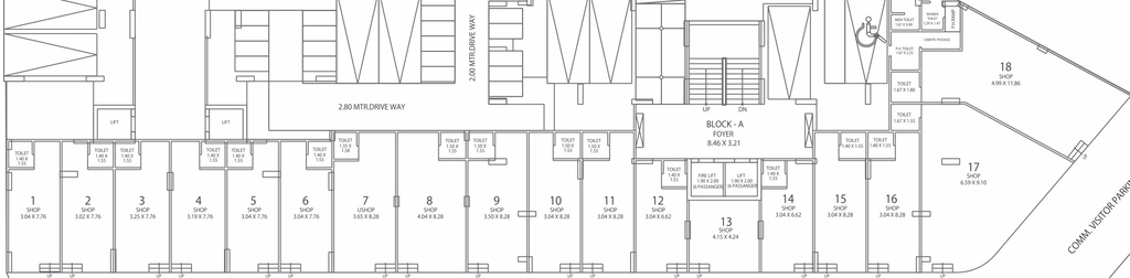 Floor Plan of Commercial Trinath Madhav Heights in Ranip, Ahmedabad - Image 412029
