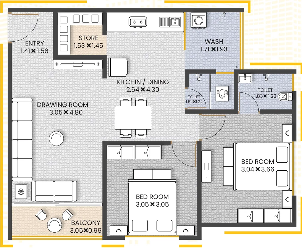 2 BHK Flat in Tvamev Satvam Sky in Hanspura, Ahmedabad - Image 922044
