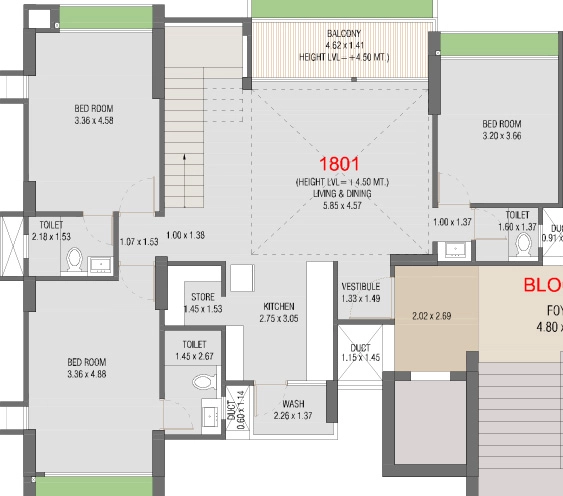 3 BHK Flat in Tvamev Satvam Sky in Hanspura, Ahmedabad - Image 922046