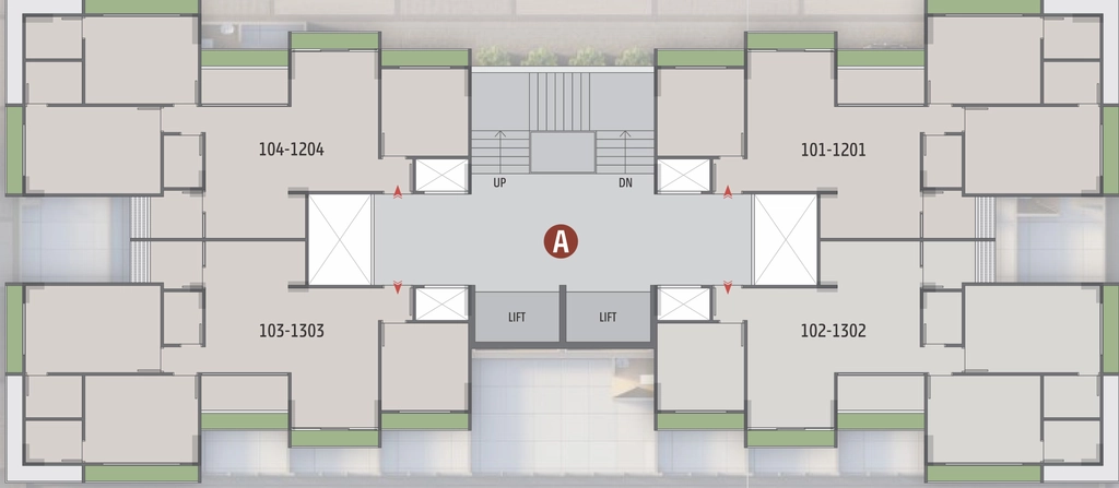 Floor Plan of Vashikaa Param in Chandkheda, Ahmedabad - Image 412105