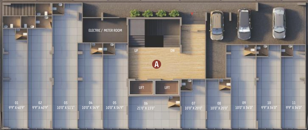 Floor Plan of Commercial Vashikaa Param in Chandkheda, Ahmedabad - Image 412111