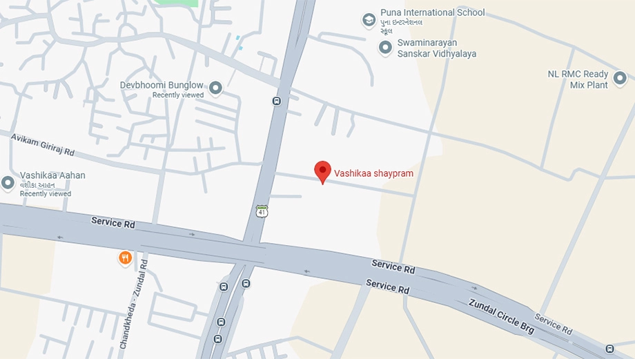 Location of Vashikaa Shaypram in Zundal, Ahmedabad - Image 412116