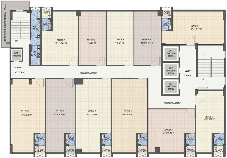Floor Plan of Arch Square in Bidhannagar, Kolkata - Image 412143