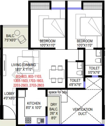 2 BHK Flat in Kamdhenu The Astria in Hadapsar, Pune - Image 922130