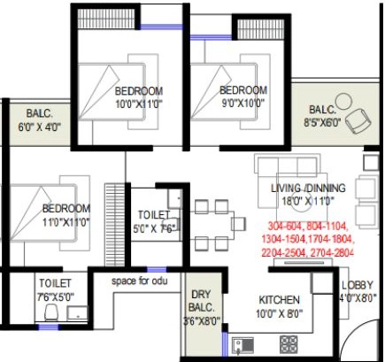 3 BHK Flat in Kamdhenu The Astria in Hadapsar, Pune - Image 922131