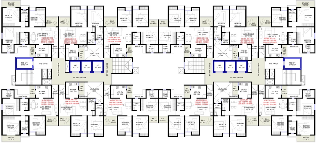 Floor Plan of Kamdhenu The Astria in Hadapsar, Pune - Image 412174