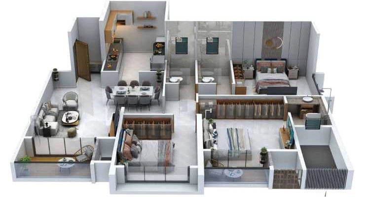 3 BHK Flat in Pristine Amore in Kalyani Nagar, Pune - Image 922146