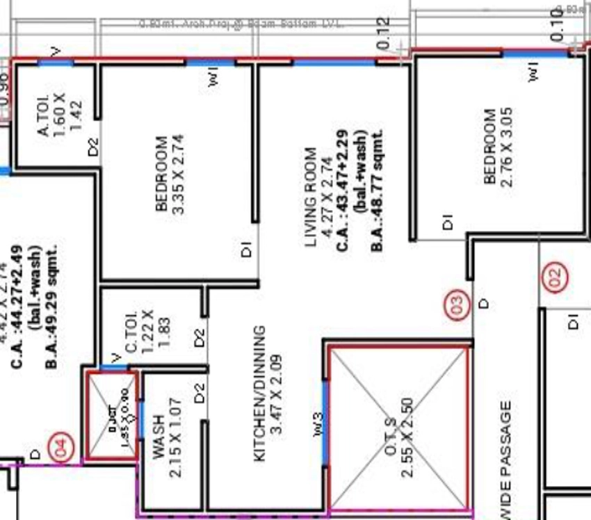 2 BHK Flat in Shreeji Park in Adajan, Surat - Image 922151