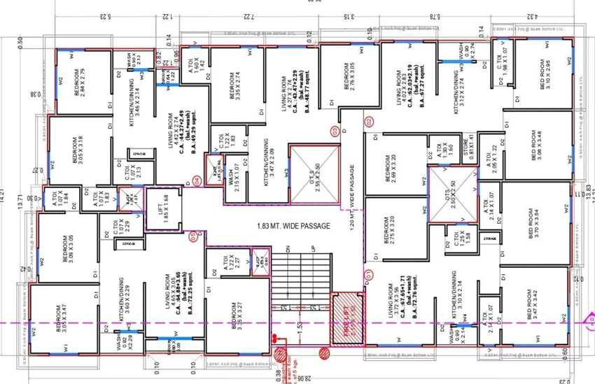 Floor Plan of Shreeji Park in Adajan, Surat - Image 412199
