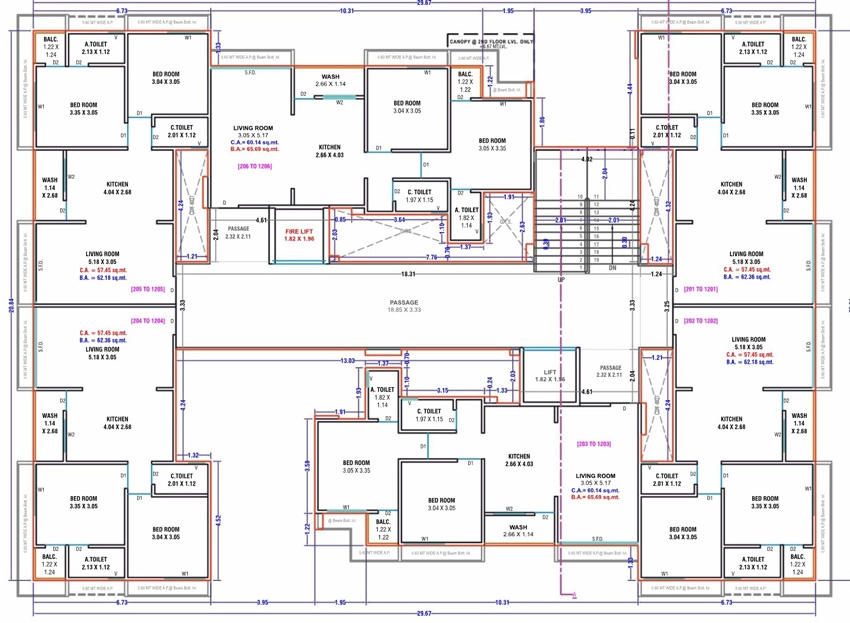 Floor Plan of Meera Madhav Heights in Amroli, Surat - Image 412223