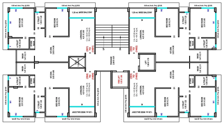 Floor Plan of Aagman Pride in Palanpur, Surat - Image 412239