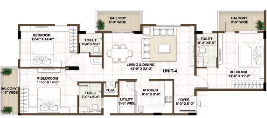 3 BHK Flat in Dev 14 Lakeshore Homes in Kasavanhalli, Bangalore - Image 922196