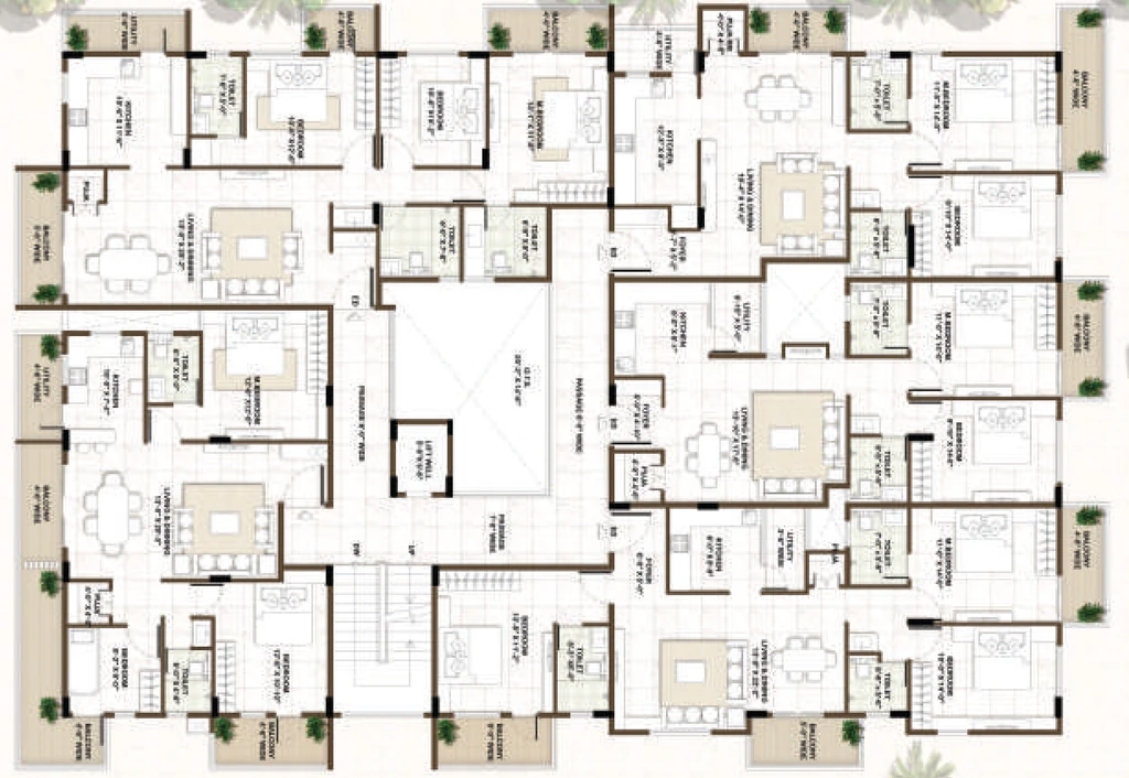 Floor Plan of Dev 14 Lakeshore Homes in Kasavanhalli, Bangalore - Image 412298