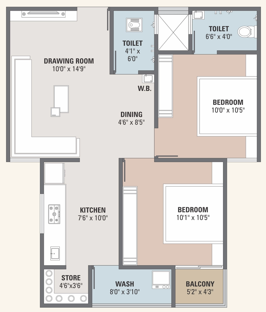 2 BHK Flat in Dev Vedant Residency 2 in Vastral, Ahmedabad - Image 922203