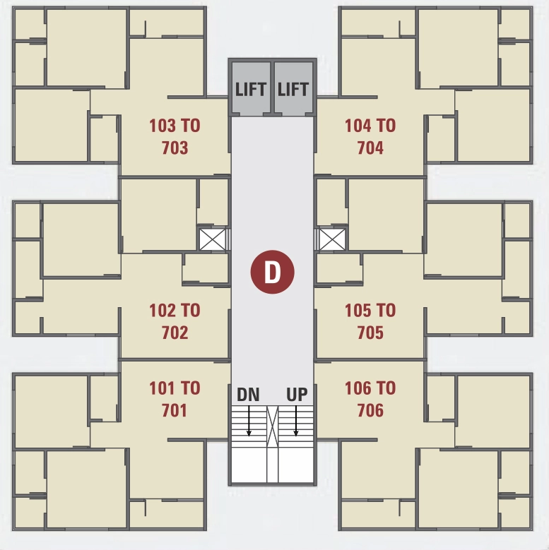 Floor Plan of Dev Vedant Residency 2 in Vastral, Ahmedabad - Image 412321