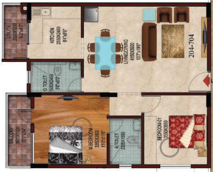 2 BHK Flat in Eternity Aspire in Kengeri, Bangalore - Image 922197