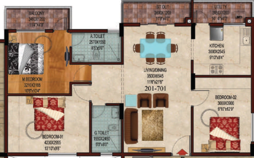 2 BHK Flat in Eternity Aspire in Kengeri, Bangalore - Image 922199
