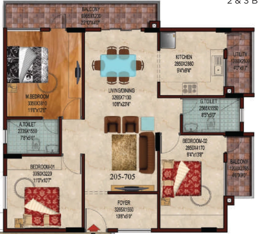 3 BHK Flat in Eternity Aspire in Kengeri, Bangalore - Image 922200