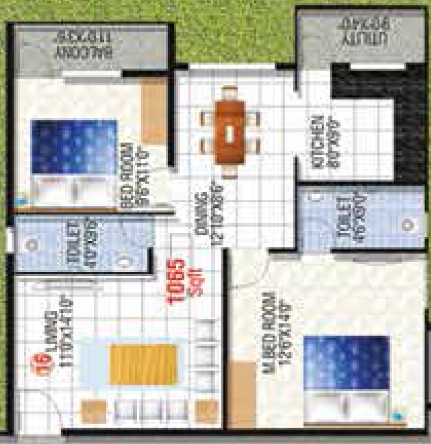 2 BHK Flat in Eternity Astral in Panathur, Bangalore - Image 922206