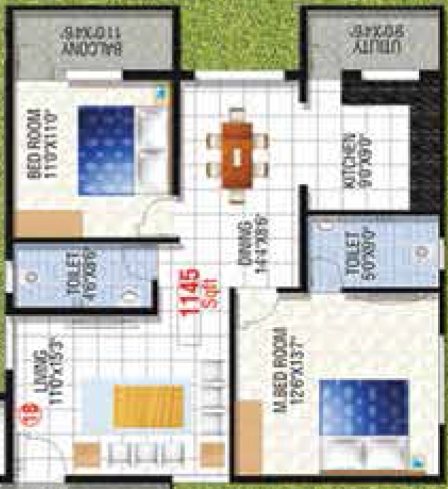 2 BHK Flat in Eternity Astral in Panathur, Bangalore - Image 922207