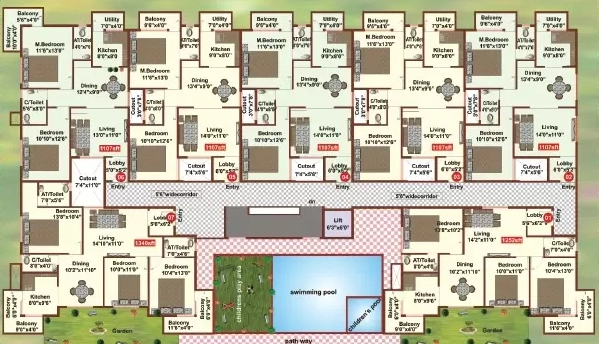 Floor Plan of Eternity Fortune in Ramanagara, Bangalore - Image 412360