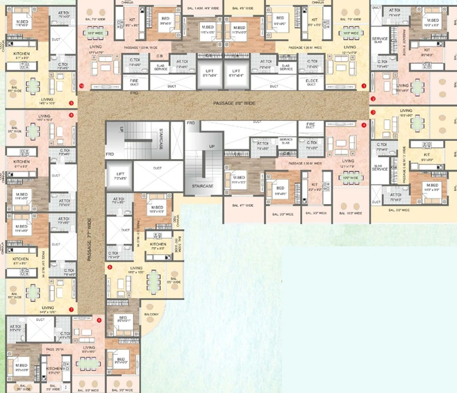 Floor Plan of Vaishnavi Pride in Kalyan East, Thane - Image 81386