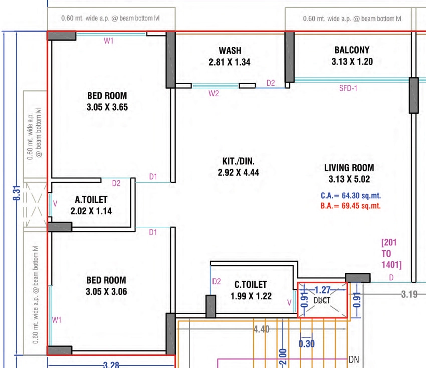 2 BHK Flat in Kedar Keshavam Valley in Pasodara, Surat - Image 922185