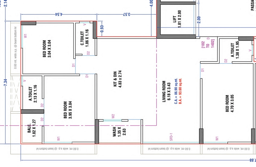 3 BHK Flat in Kedar Keshavam Valley in Pasodara, Surat - Image 922186
