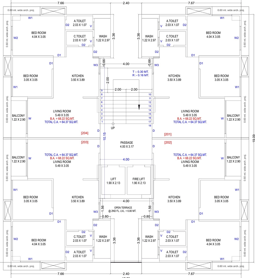 Floor Plan of Siddheshwar Bilipatra Heights in Mota Varachha, Surat - Image 412277