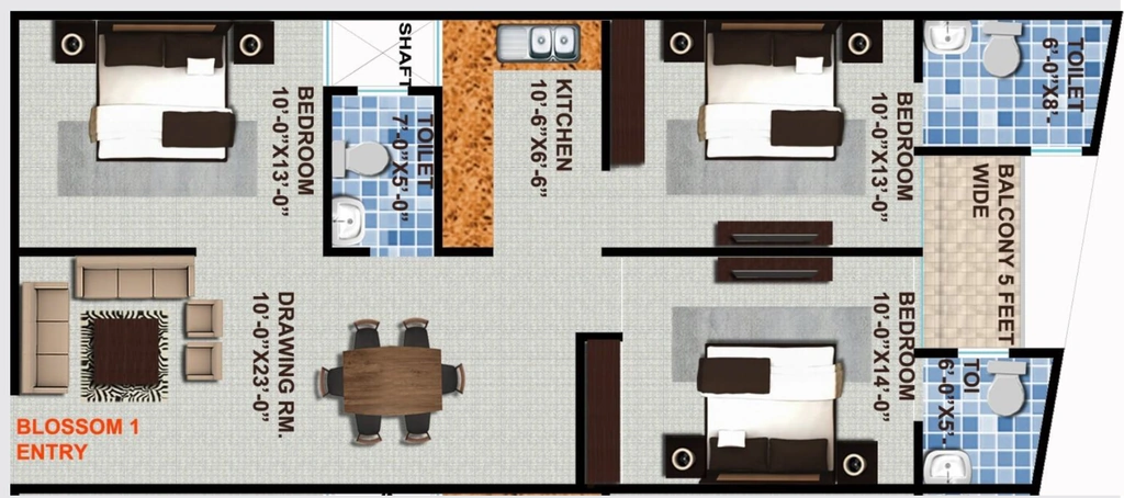 3 BHK Flat in Saraswati Smart Homes in Bisrakh Jalalpur, Greater Noida - Image 922453