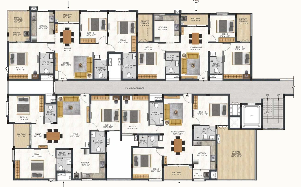 Floor Plan of DAC Cambridge in Sholinganallur, Chennai - Image 412381