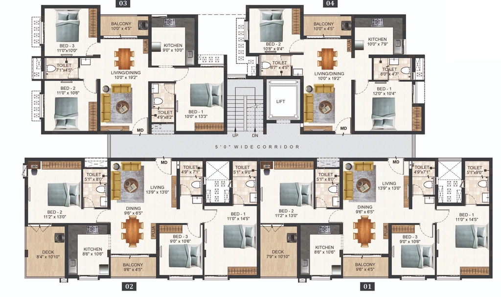 Floor Plan of DAC Madison in Nungambakkam, Chennai - Image 412433