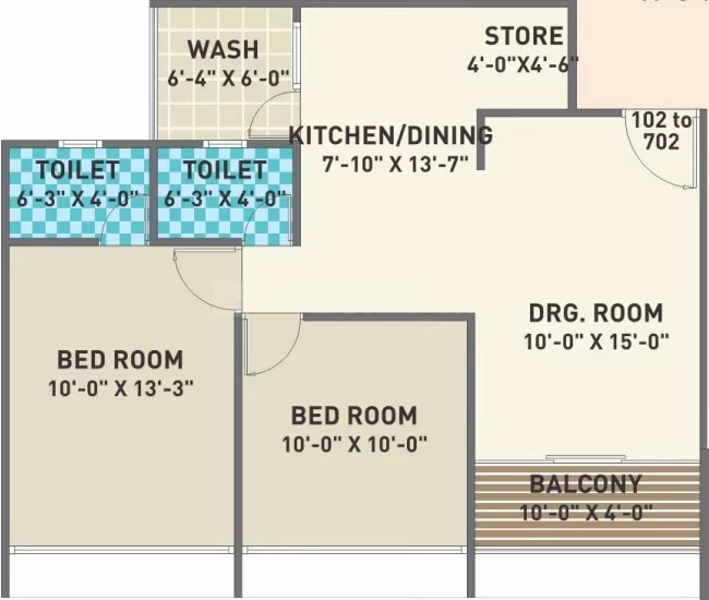 2 BHK Flat in Krishna Crown 140 in Nana Chiloda, Ahmedabad - Image 922251