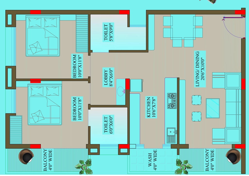 2 BHK Flat in Shri Century Park in AB Road, Indore - Image 922368