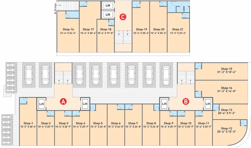 Floor Plan of Commercial Krishna Crown 140 in Nana Chiloda, Ahmedabad - Image 412458