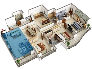 3 BHK Flat in M Chugh Grande Exotica in Bicholi Mardana, Indore - Image 922430