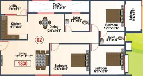 3 BHK Flat in Eternity Serene in Bommanahalli, Bangalore - Image 922269