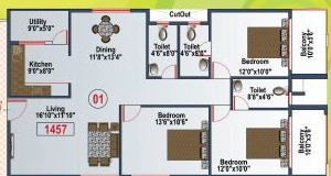 3 BHK Flat in Eternity Serene in Bommanahalli, Bangalore - Image 922270