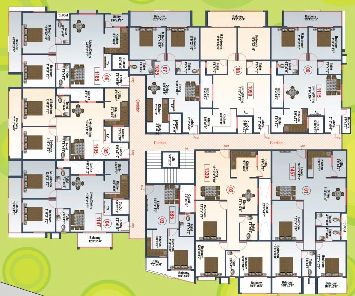 Floor Plan of Eternity Serene in Bommanahalli, Bangalore - Image 412491