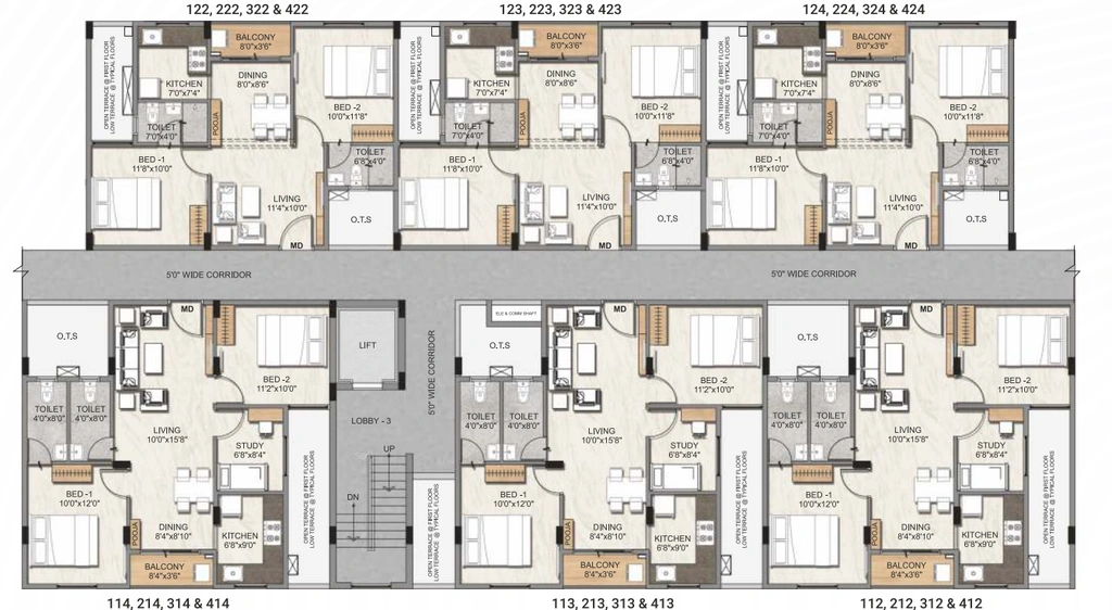 Floor Plan of DAC Millennium in Gerugambakkam, Chennai - Image 412520