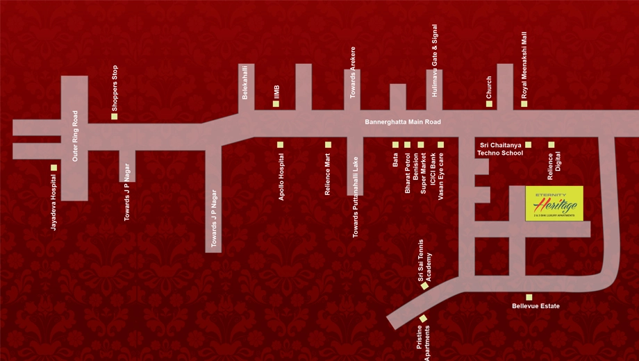 Location of Eternity Heritage in Hulimavu, Bangalore - Image 412538