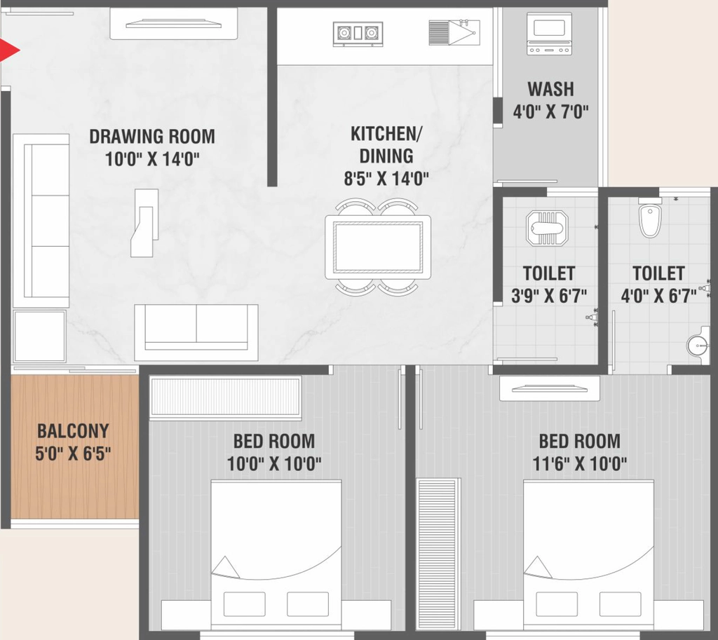 2 BHK Flat in RJ Sanskruti Heights in Lambha, Ahmedabad - Image 922288