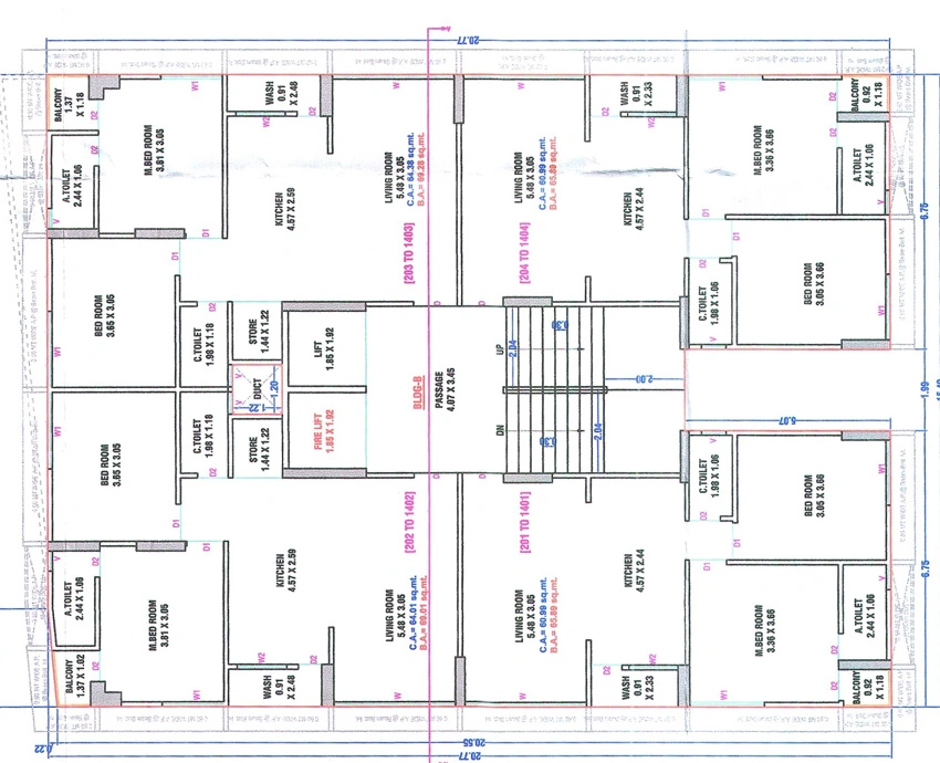 Floor Plan of Green Karunesh Luxuria in Pasodara, Surat - Image 412558