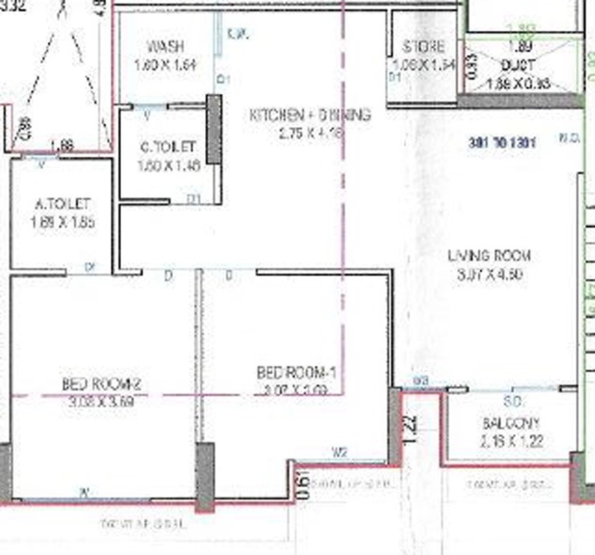 2 BHK Flat in Nirved Jivantta in Bamroli, Surat - Image 922296