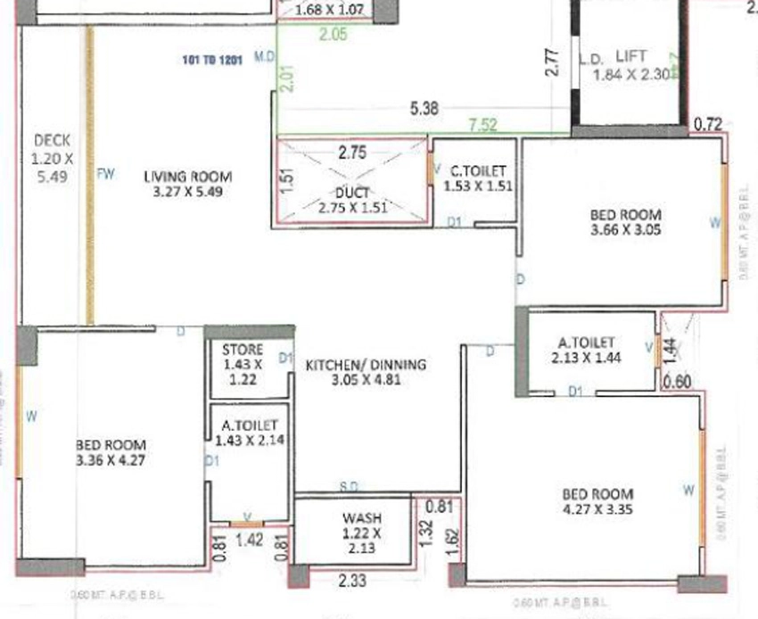 3 BHK Flat in Nirved Jivantta in Bamroli, Surat - Image 922299