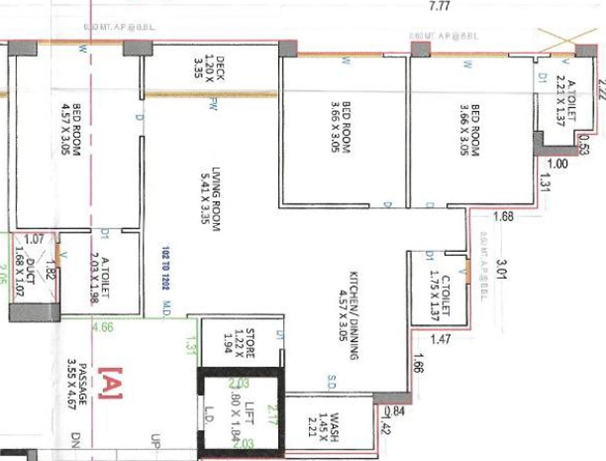 3 BHK Flat in Nirved Jivantta in Bamroli, Surat - Image 922298