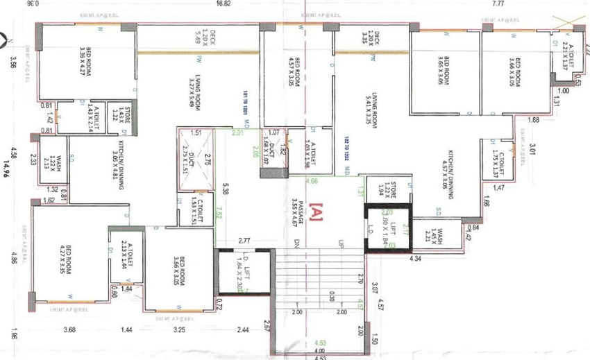 Floor Plan of Nirved Jivantta in Bamroli, Surat - Image 412571
